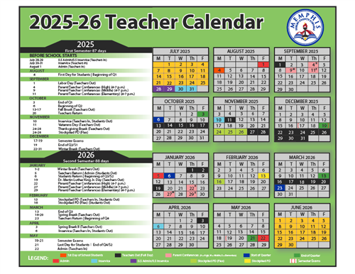 Teacher Calendar 2025 2025